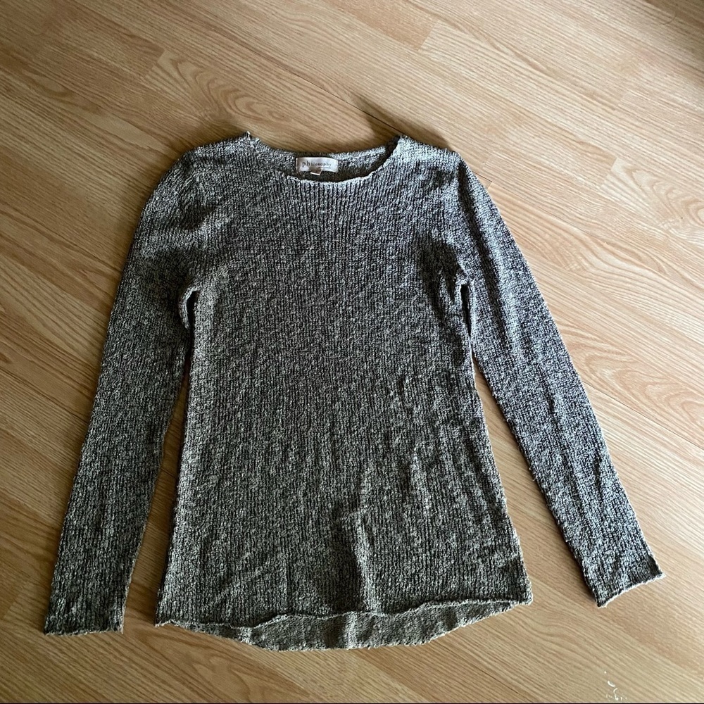 Philosophy Beige Tan Knit Long Sleeve Top Women’s Small